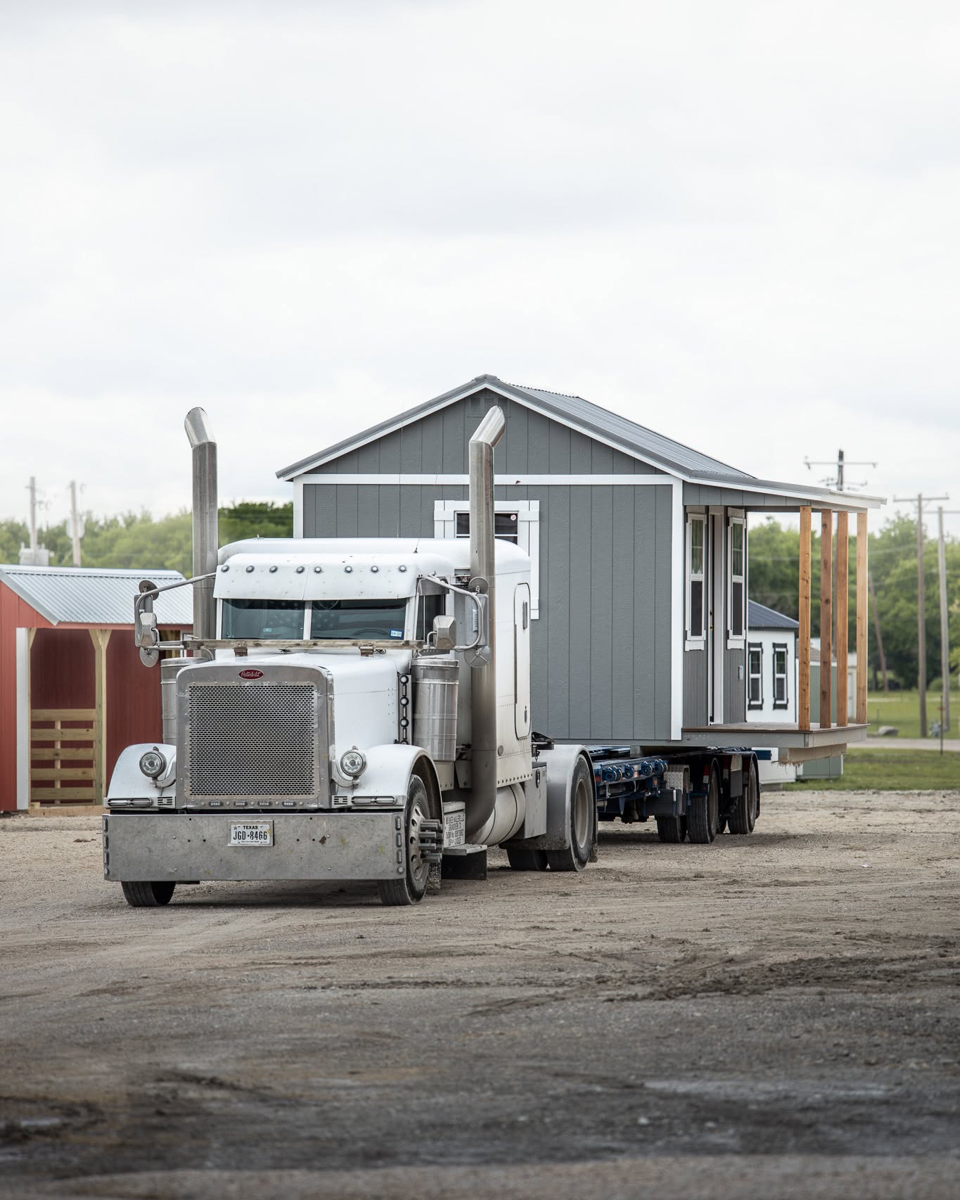 Eagle Ridge building loaded on truck for delivery